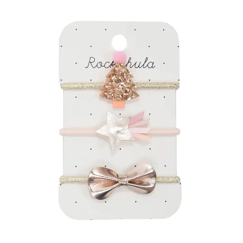 Rose Gold Christmas Tree Set of Ponies by Rockahula