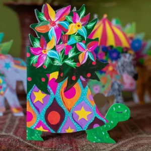 Tortoise Parade Die-Cut Birthday Greetings Card by Hutch Cassidy