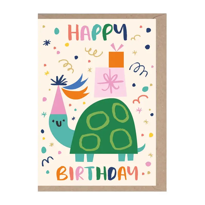 Turtle Birthday Greetings Card by Rumble Cards