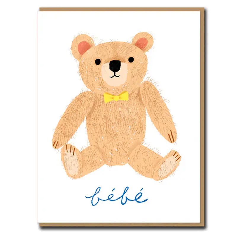 Baby Teddy Greetings Card by Carolyn Suzuki for 1973