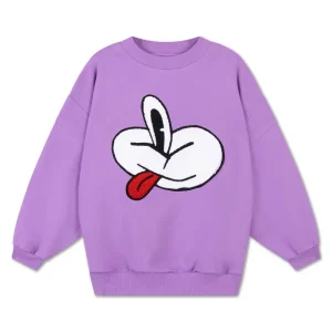 Crewneck Sweater in Violet Lavender by Repose AMS