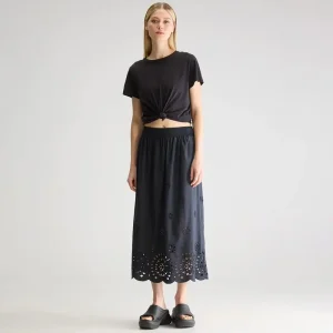 Dorine Midi Skirt in Black by Bellerose