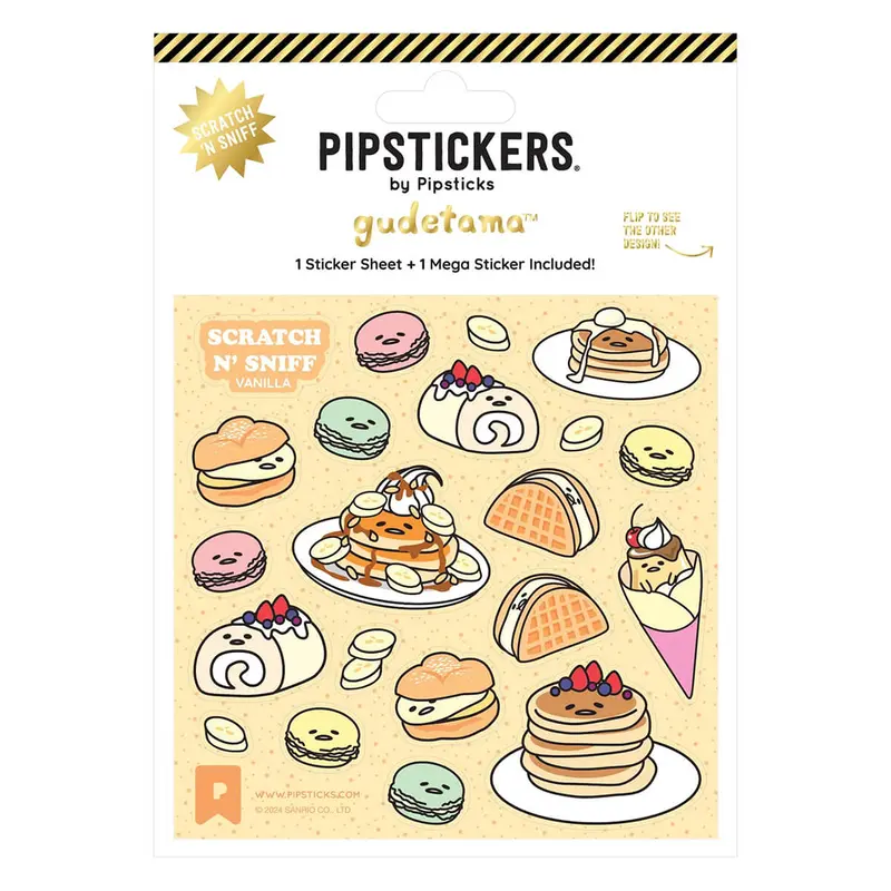 Gudetama Breakfast Buffet Scratch 'n Sniff Stickers by Pipsticks