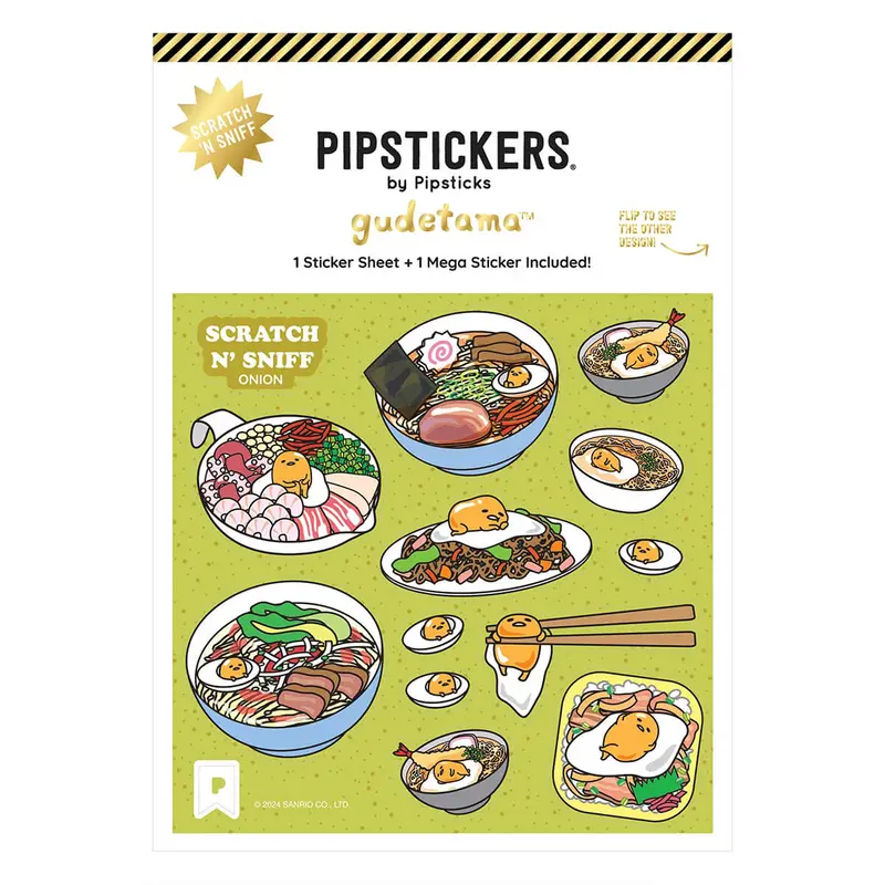 Gudetama Ramen Adventure Scratch 'n Sniff Stickers by Pipsticks
