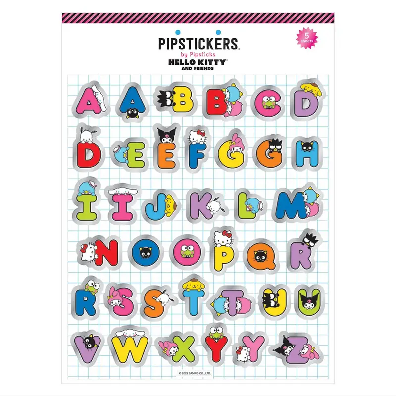 Hello Kitty and Friends Hide & Seek Big Alphabet Stickers by Pipsticks