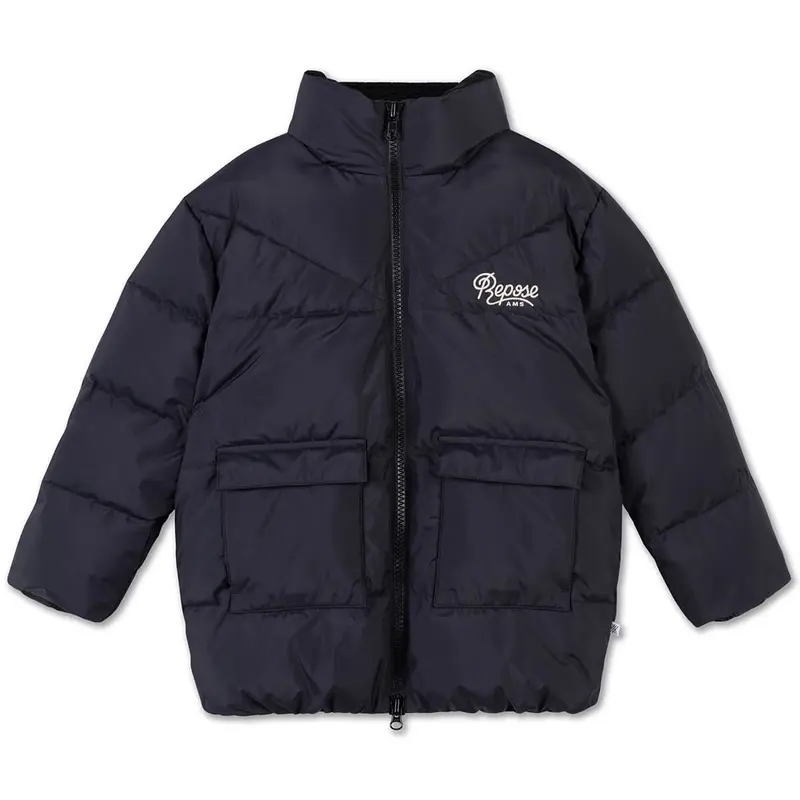 Puffer Coat in Graphite Night by Repose AMS