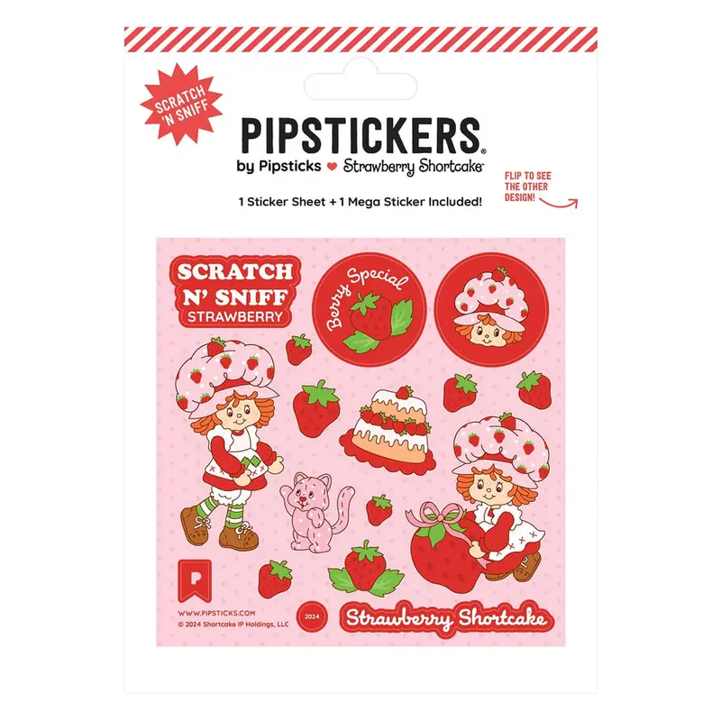 Strawberry Shortcake & Custard Scratch 'n Sniff Stickers by Pipsticks