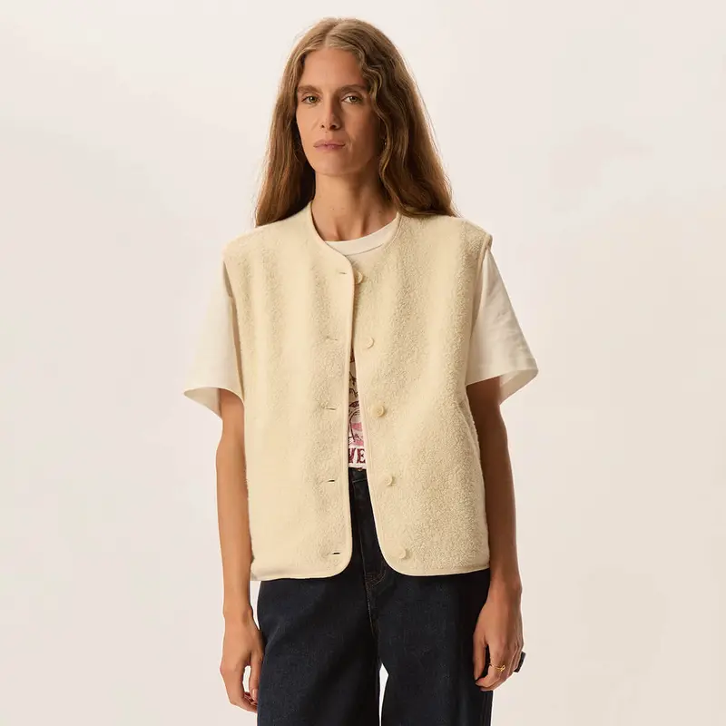 Zlata Vest in Creme by Des Petits Hauts