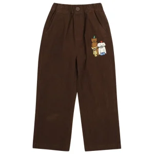 Animal Friends Corduroy Pants in Brown by Jelly Mallow