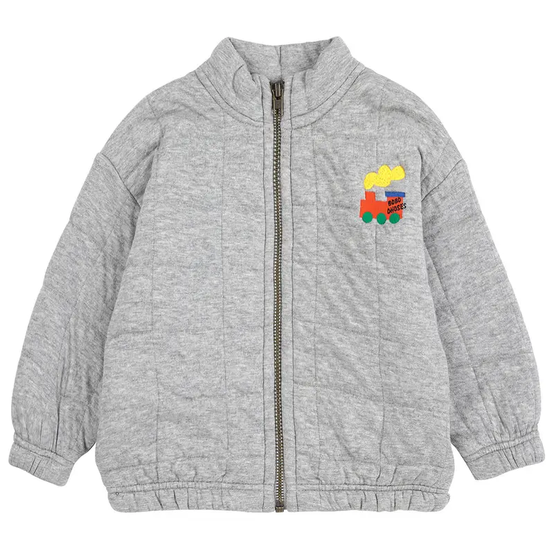 Bobo Choo Choo Quilted Zipped Baby Sweatshirt by Bobo Choses