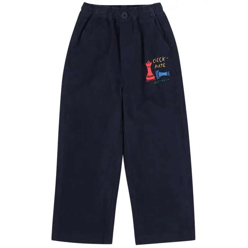 Checkmate Corduroy Pants in Navy by Jelly Mallow