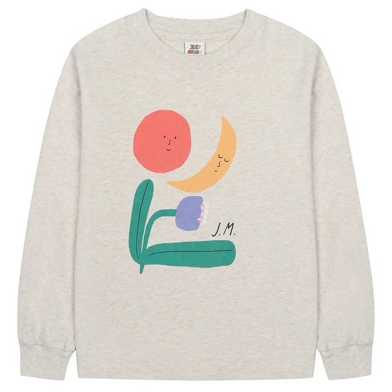 Coloured Nature Long Sleeve T-Shirt in Oatmeal by Jelly Mallow