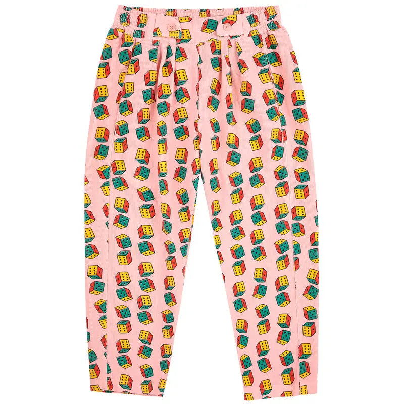 Dices All Over Micro Corduroy Pants by Bobo Choses