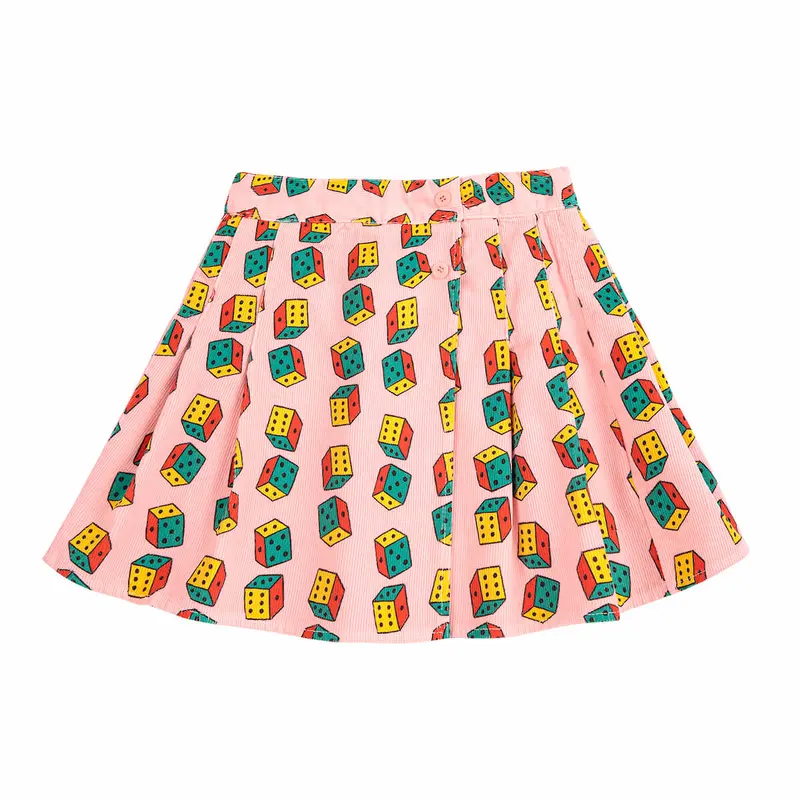Dices All Over Mini Corduroy Skirt by Bobo Choses