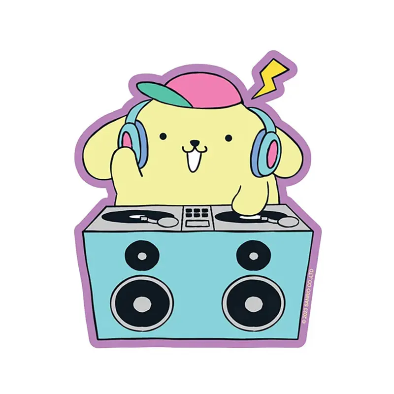 Dj Pompompurin Vinyl Sticker by Pipsticks