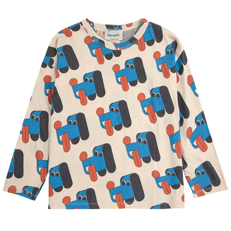 Doggy Mate All Over Long Sleeve T-Shirt by Bobo Choses