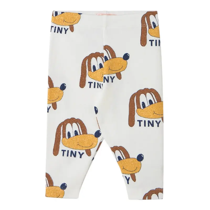 Dogs Rib Baby Pant in Off White by Tinycottons