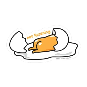 Gudetama Not Listening Vinyl Sticker by Pipsticks