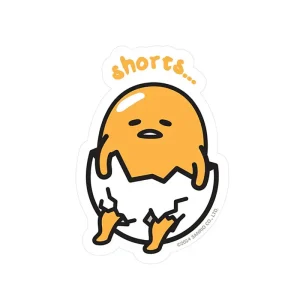 Gudetama Shorts Vinyl Sticker by Pipsticks