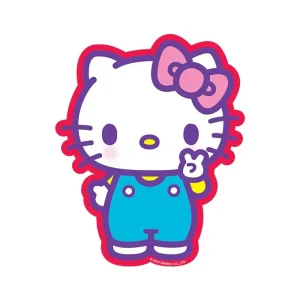 Hello Kitty Peace Sign Vinyl Sticker by Pipsticks