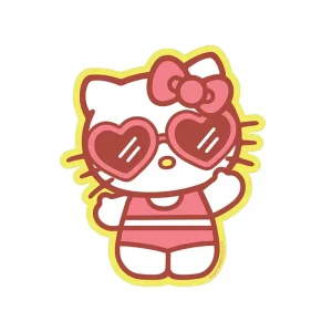 Hello Kitty Sunbathing Vinyl Sticker by Pipsticks