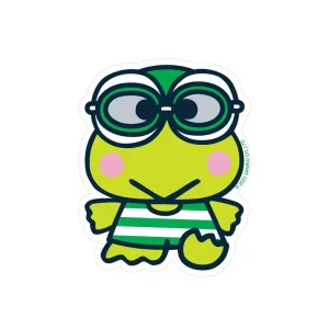 Keroppi Pro Swimmer Vinyl Sticker by Pipsticks