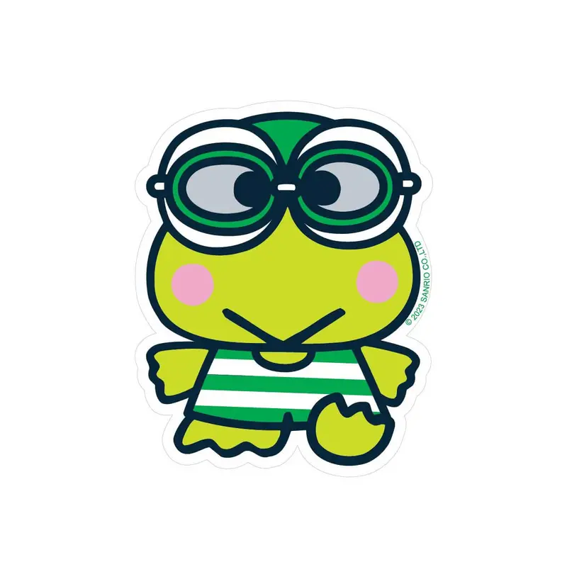 Keroppi Pro Swimmer Vinyl Sticker by Pipsticks