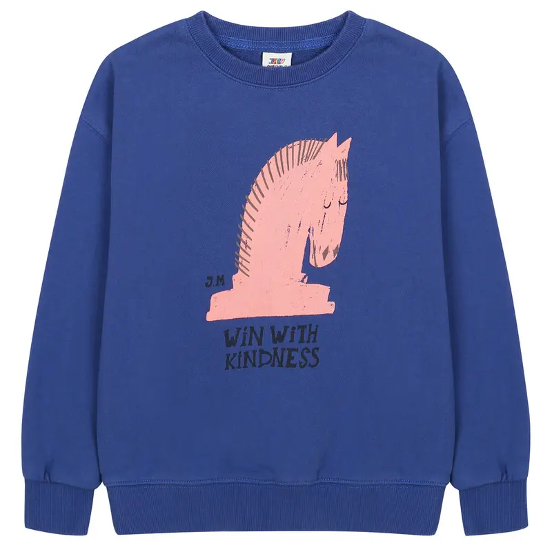 Kindness Horse Sweatshirt in Blue by Jelly Mallow