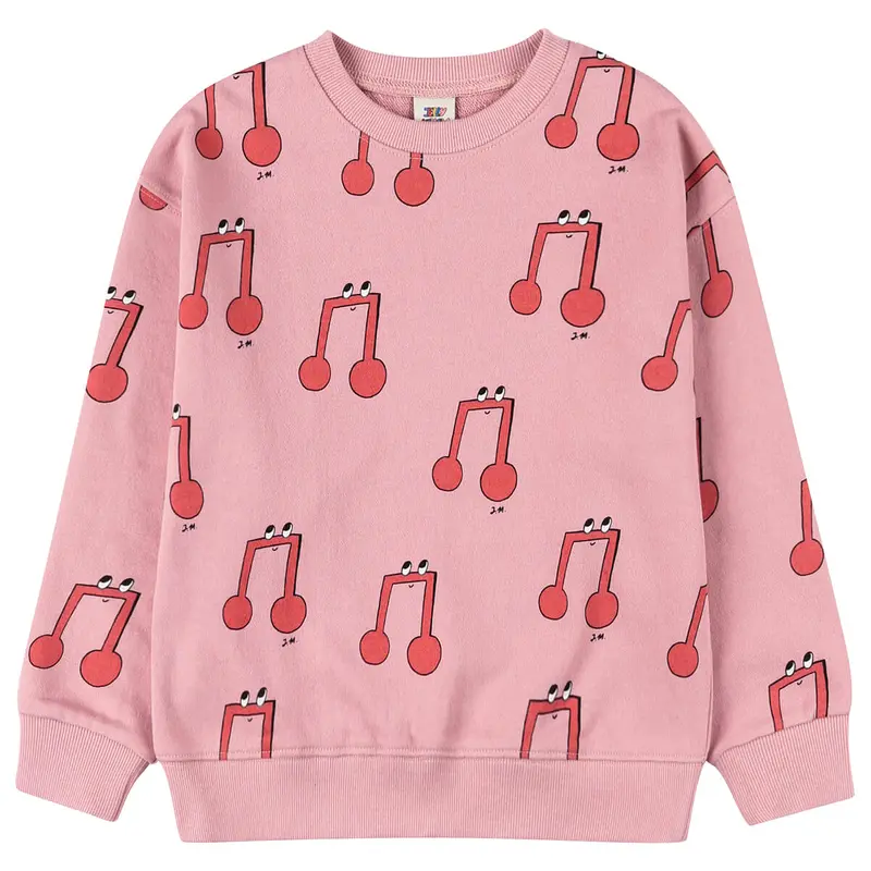Melody Pattern Sweatshirt in Pink by Jelly Mallow