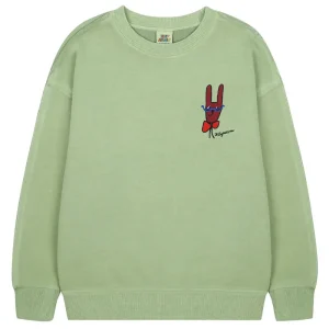 Rabbit Pigment Sweatshirt in Nile Green by Jelly Mallow