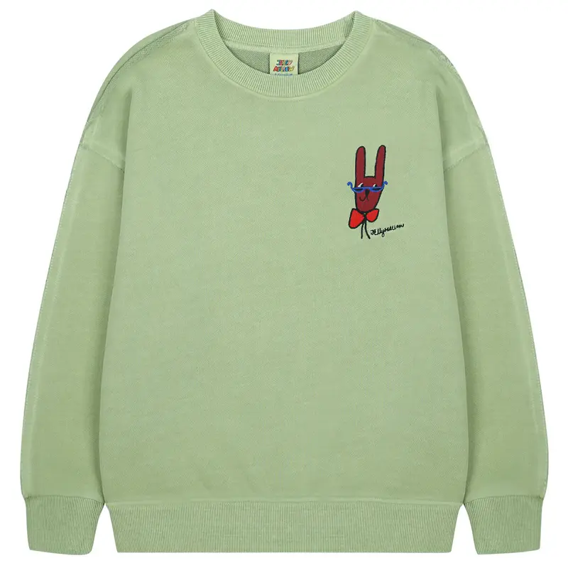 Rabbit Pigment Sweatshirt in Nile Green by Jelly Mallow