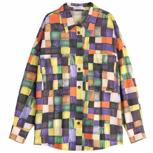 Rainbow Plaid Shirt by Bobo Choses Womenswear