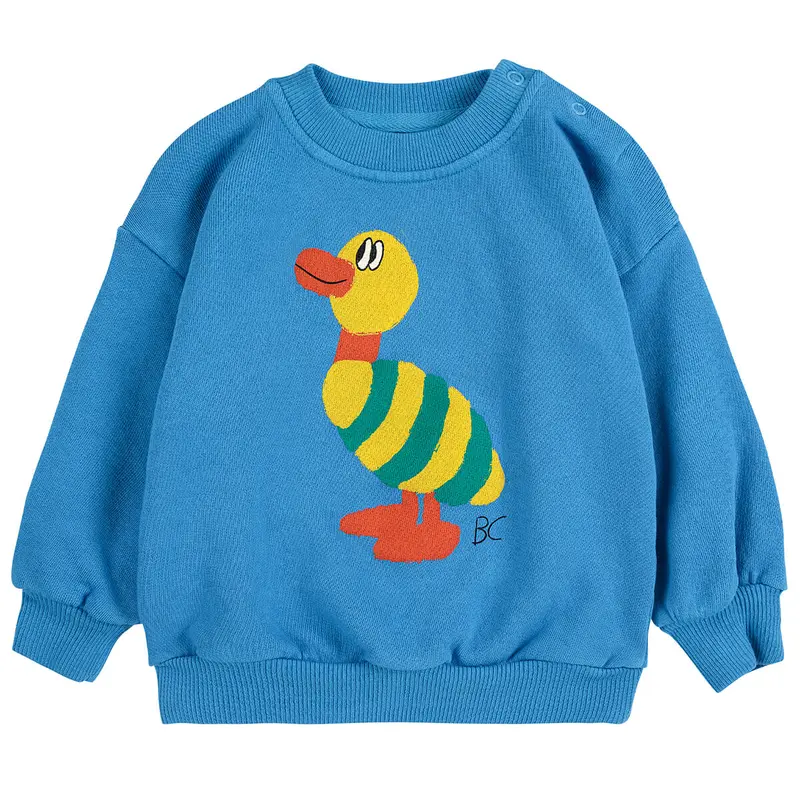 Striped Duck Baby Sweatshirt by Bobo Choses
