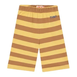 Stripes Knit Baby Pant in Soft Yellow by Tinycottons