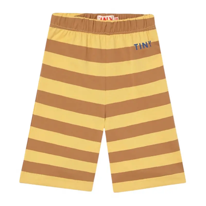 Stripes Knit Baby Pant in Soft Yellow by Tinycottons