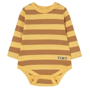 Stripes Knit Body in Soft Yellow by Tinycottons