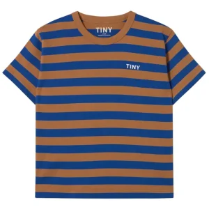 Stripes Knit Tee in Dark Blue by Tinycottons