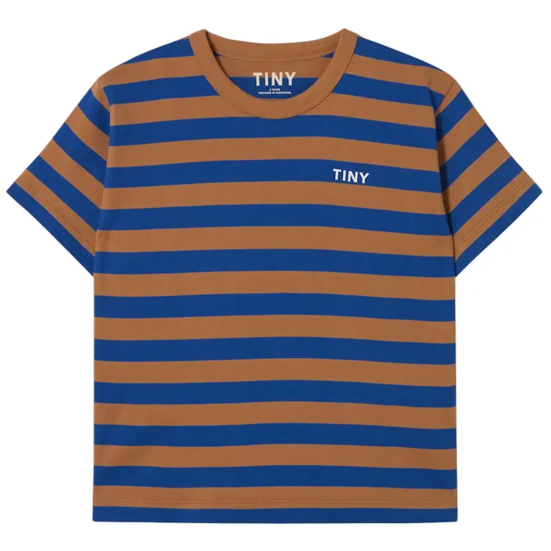 Stripes Knit Tee in Dark Blue by Tinycottons