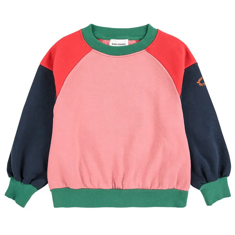 Tic Tac Toe Colour Block Sweatshirt by Bobo Choses