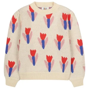 Tulip Puff Sweater in Ivory by Jelly Mallow