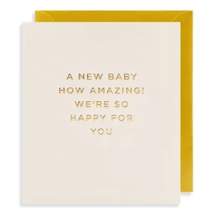 A New Baby, How Amazing Big Greetings Card by Cherished for Lagom Design