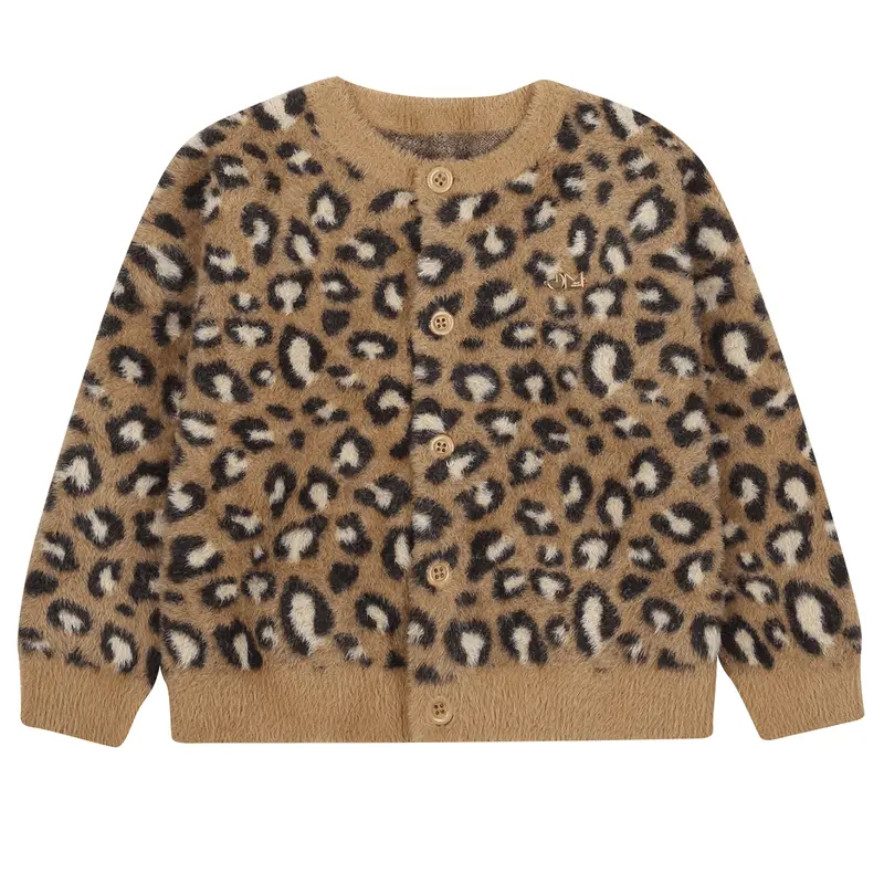 Adult Cozy Leopard Cardigan in Brown by Jelly Mallow