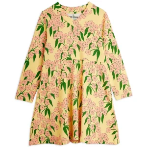 Alpine Flowers AOP Dress in Yellow by Mini Rodini