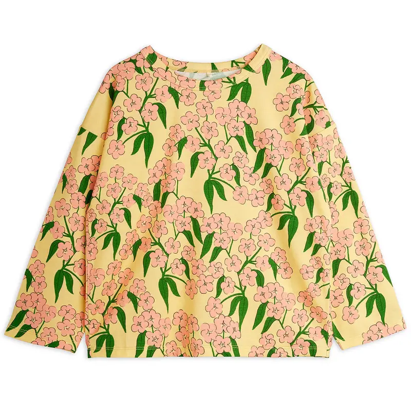 Alpine Flowers Long Sleeve Tee in Yellow by Mini Rodini