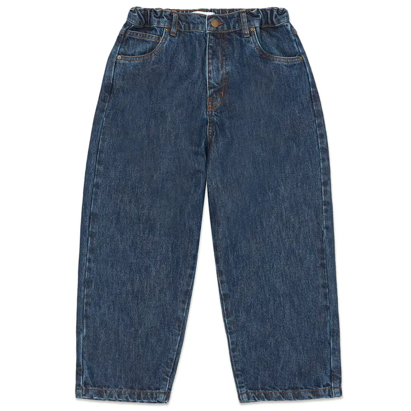 Baggy Jean in Blue Washed Denim by Main Story