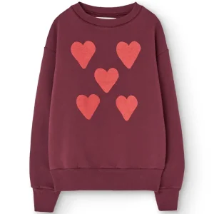 Bear Kid Sweatshirt in Browned Garnet by The Animals Observatory