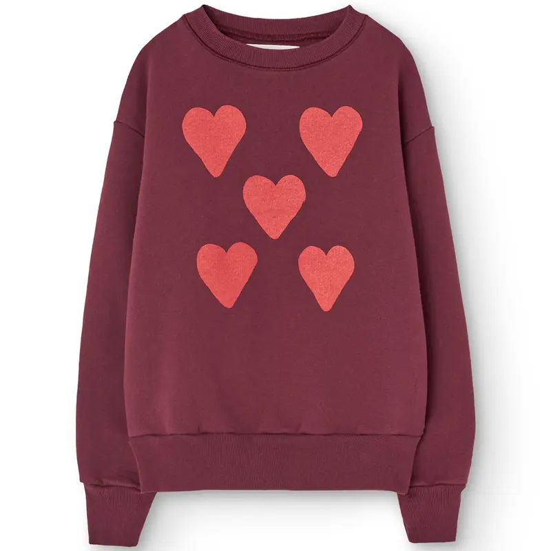 Bear Kid Sweatshirt in Browned Garnet by The Animals Observatory