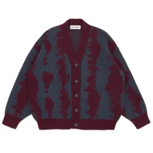 Cardigan in Burgundy and Navy by Main Story