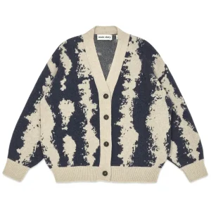 Cardigan in Oat and Navy by Main Story