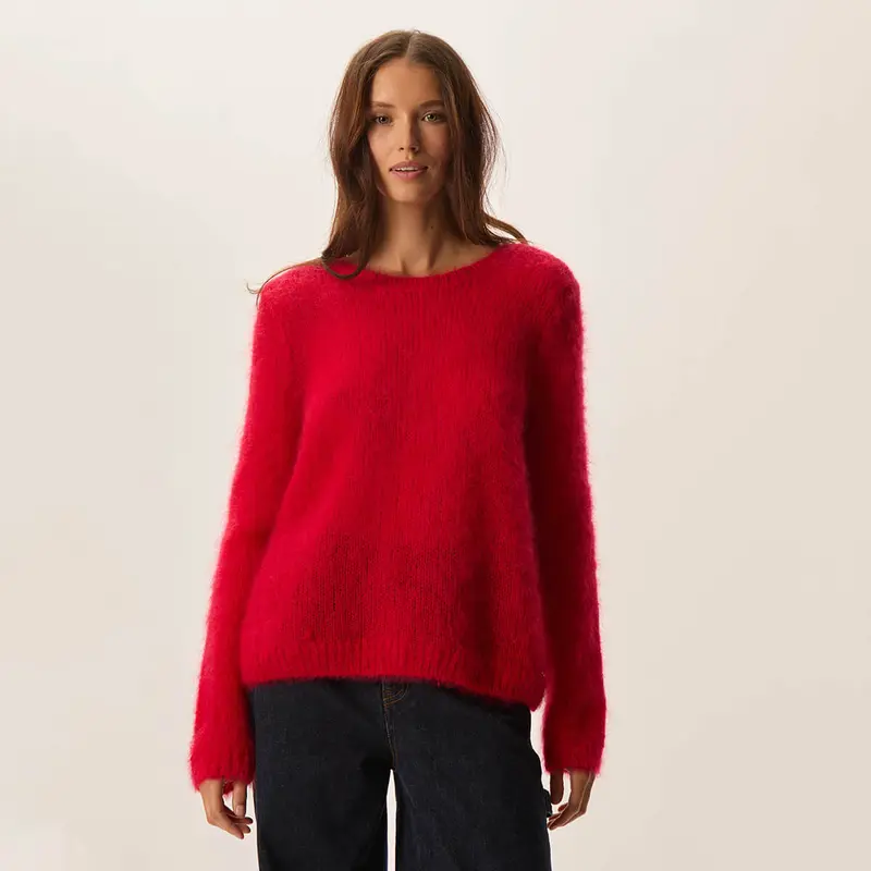 Chouky Sweater in Carmine by Des Petits Hauts